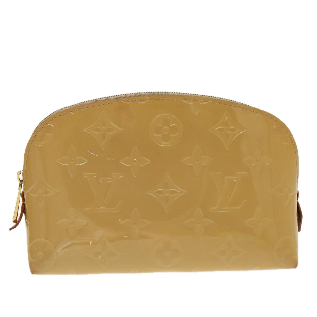 LOUIS VUITTON Vernis Pochette Cosmetic Pouch Rose Angelique M90086 Auth 96434