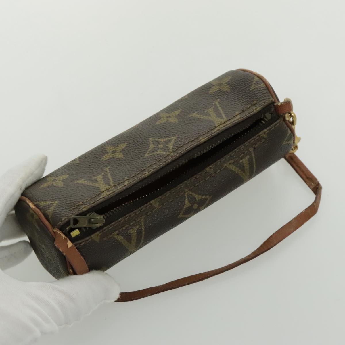 LOUIS VUITTON Monogram Papillon Pouch LV Auth 96443