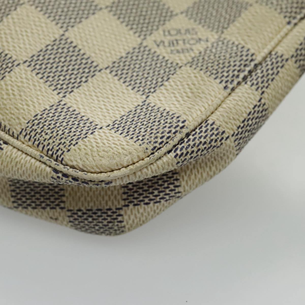 LOUIS VUITTON Damier Azur Pochette Accessoires Pouch N51986 LV Auth 96446