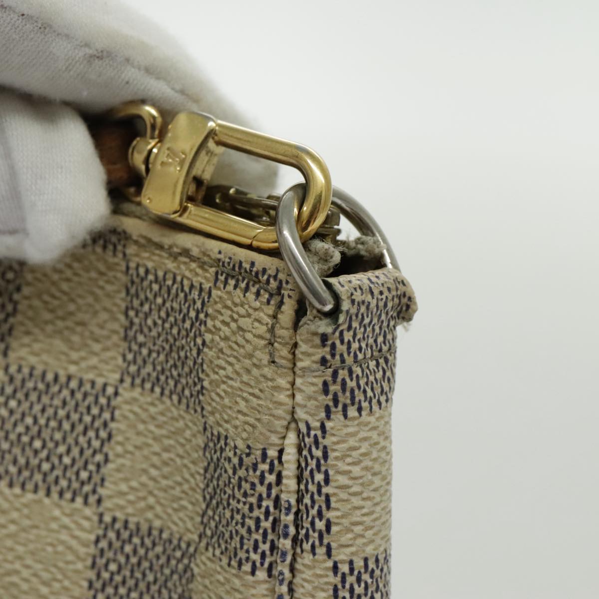 LOUIS VUITTON Damier Azur Pochette Accessoires Pouch N51986 LV Auth 96446