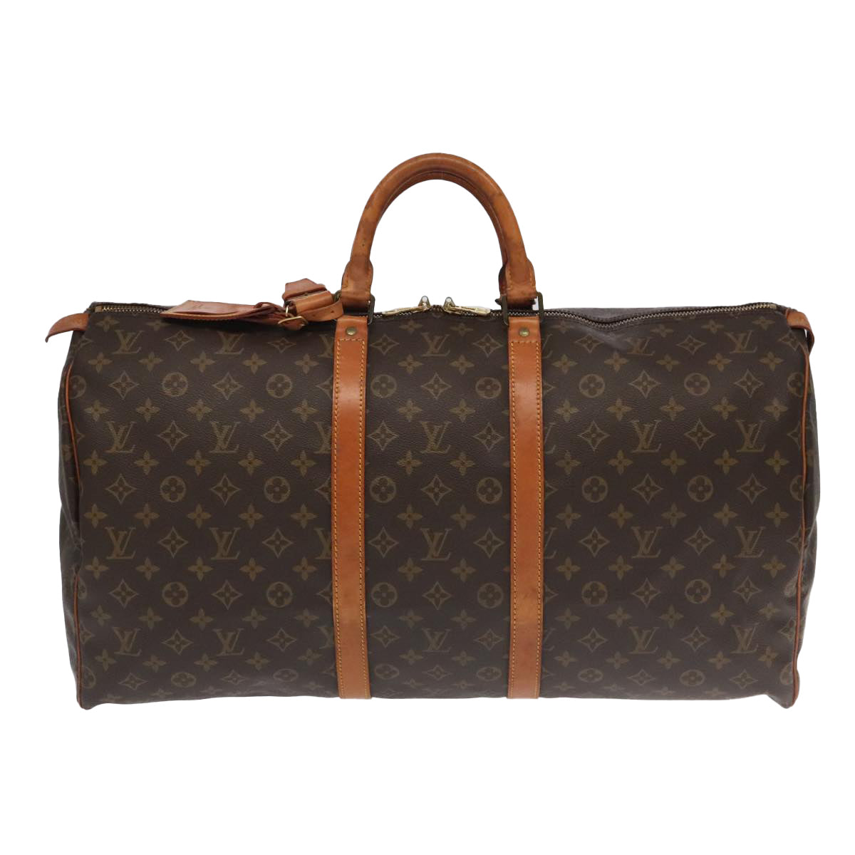 LOUIS VUITTON Monogram Keepall 55 Boston Bag M41424 LV Auth 96461