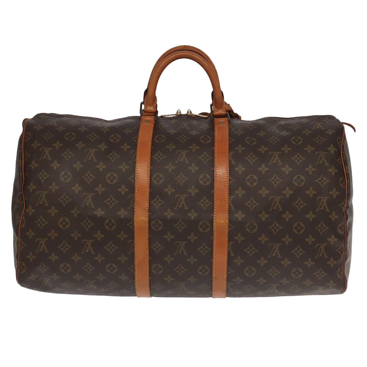 LOUIS VUITTON Monogram Keepall 55 Boston Bag M41424 LV Auth 96461