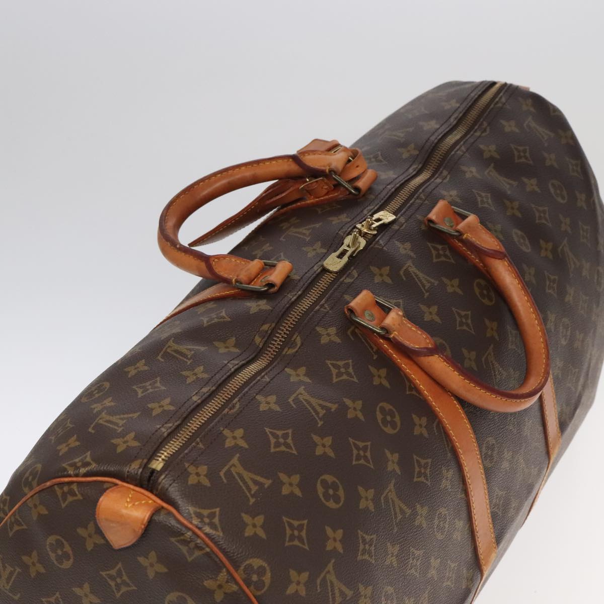 LOUIS VUITTON Monogram Keepall 55 Boston Bag M41424 LV Auth 96461