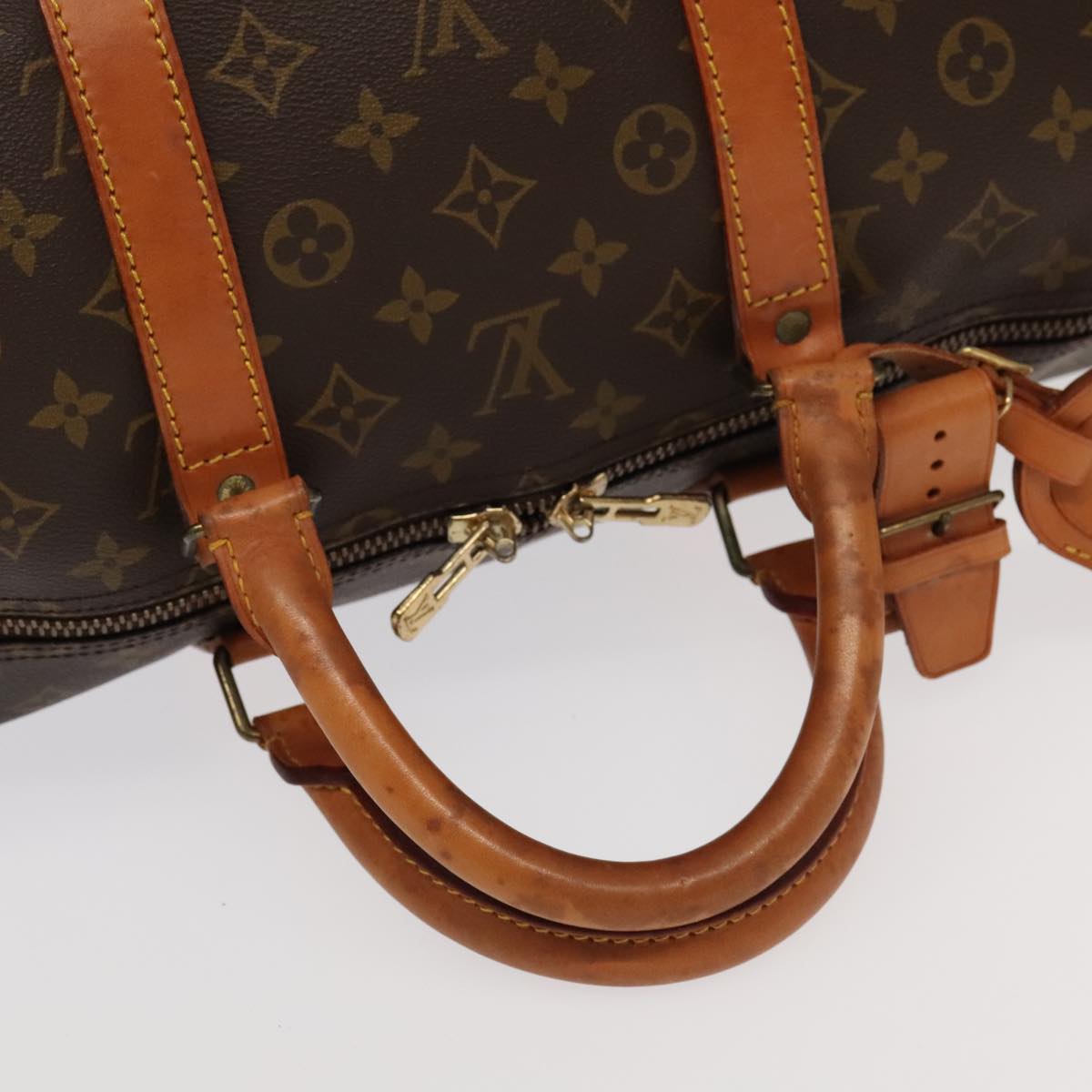 LOUIS VUITTON Monogram Keepall 55 Boston Bag M41424 LV Auth 96461