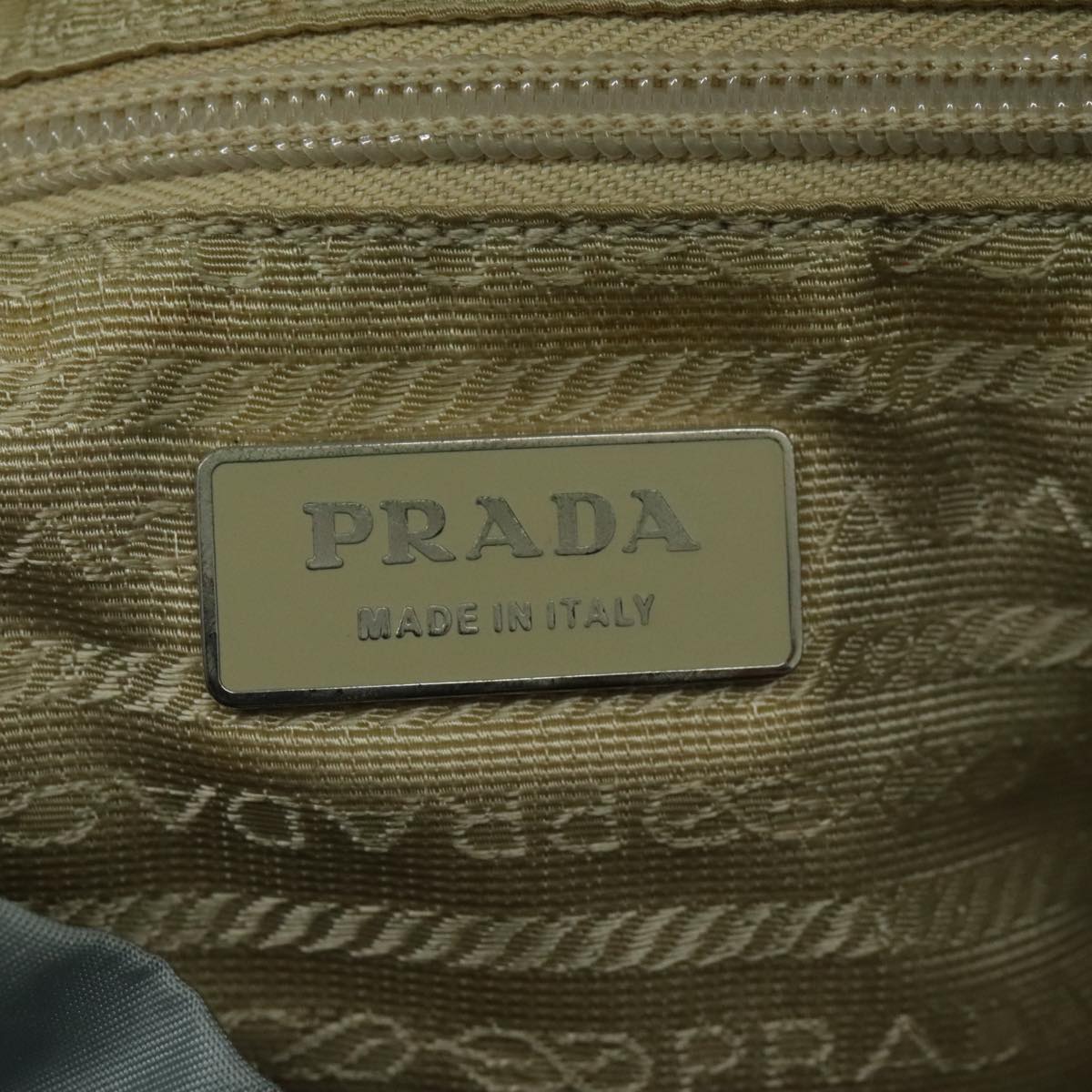 PRADA Backpack Nylon Light Blue Silver Auth 96485