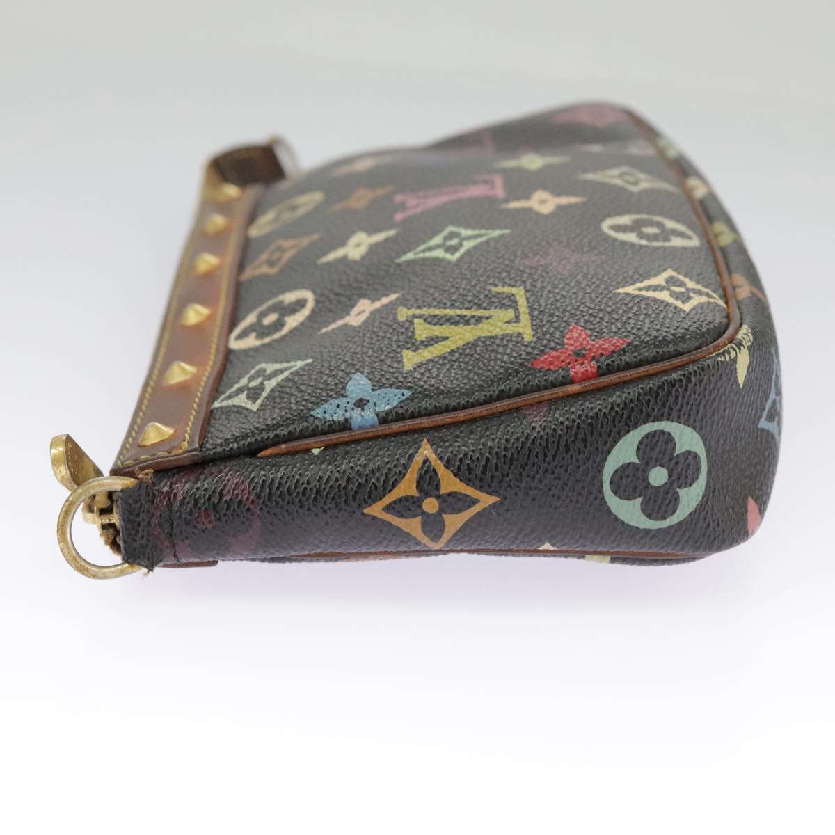 LOUIS VUITTON Monogram Multicolor Pochette Pouch Black M92648 LV Auth 96511