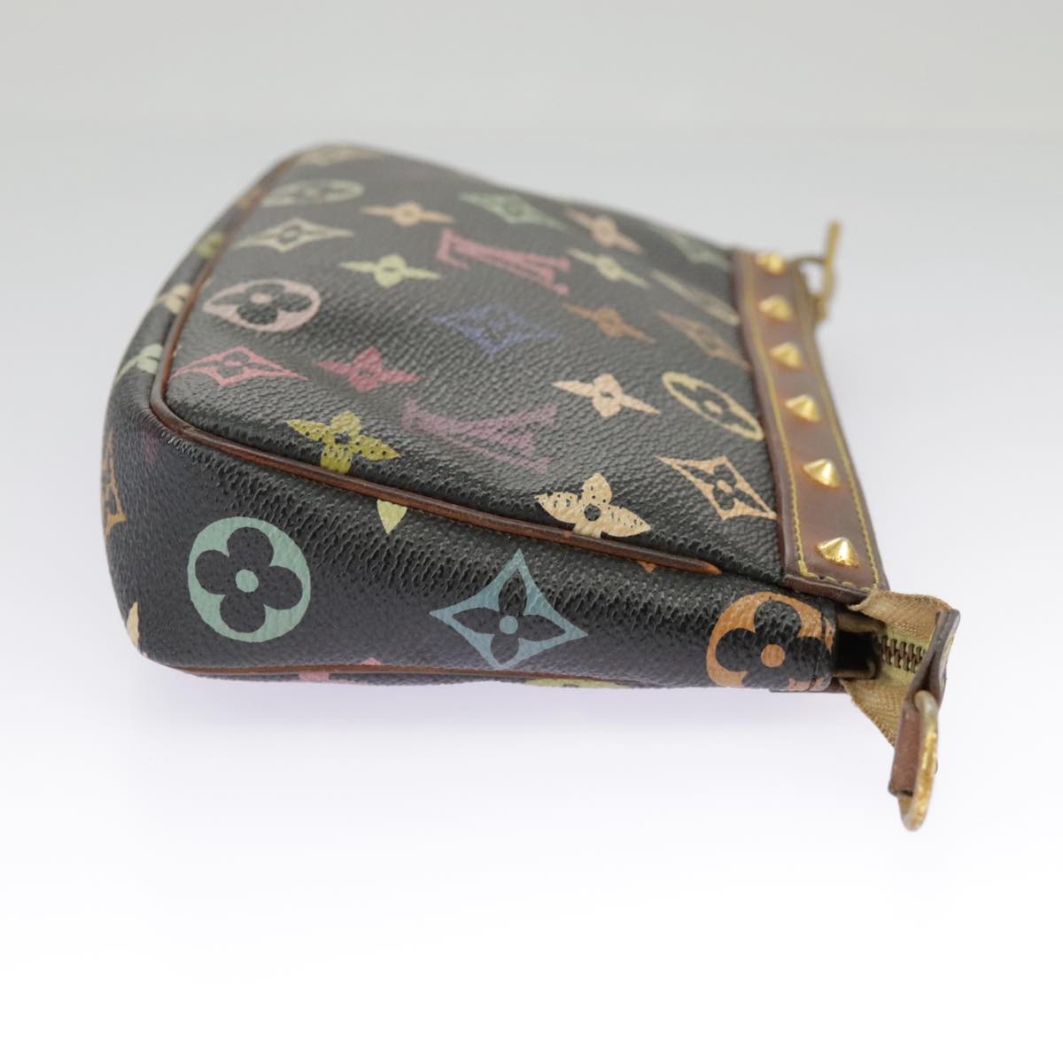 LOUIS VUITTON Monogram Multicolor Pochette Pouch Black M92648 LV Auth 96511