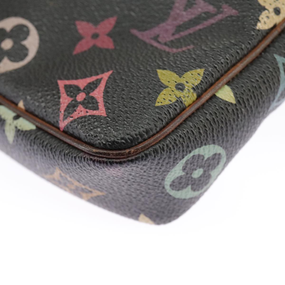 LOUIS VUITTON Monogram Multicolor Pochette Pouch Black M92648 LV Auth 96511