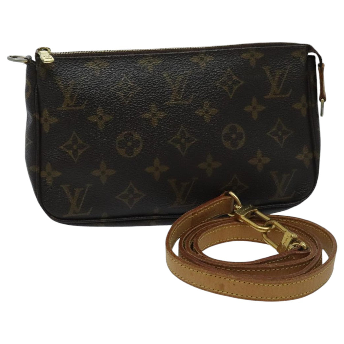 LOUIS VUITTON Monogram Pochette Accessoires Pouch M51980 LV Auth 96532