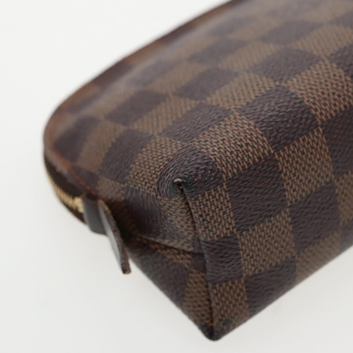 LOUIS VUITTON Damier Ebene Pochette Cosmetic PM Pouch N47516 LV Auth 96546