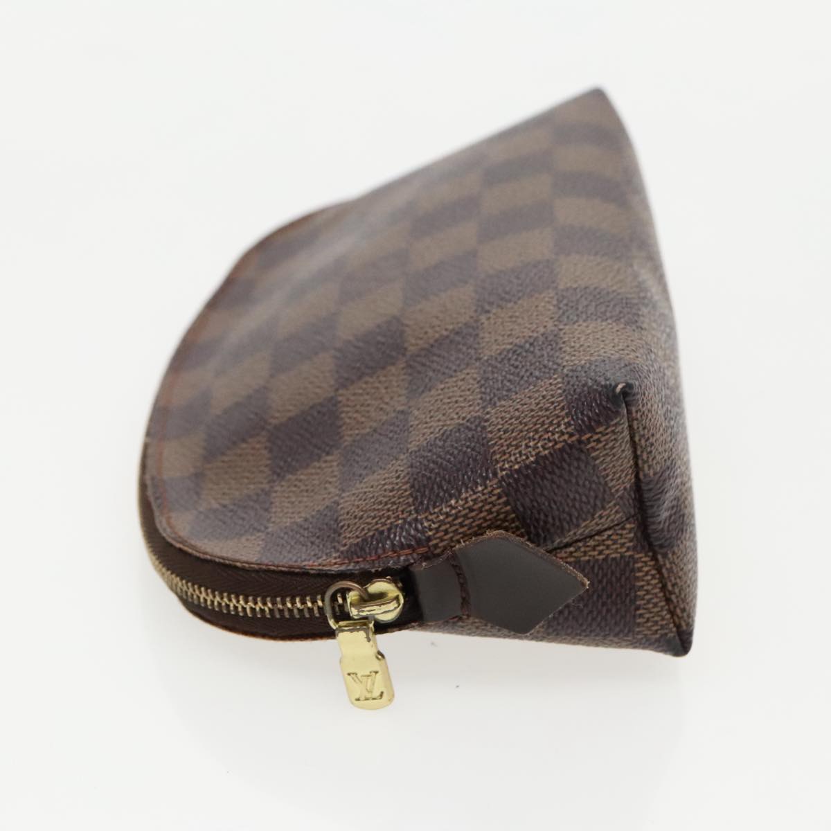 LOUIS VUITTON Damier Ebene Pochette Cosmetic PM Pouch N47516 LV Auth 96546