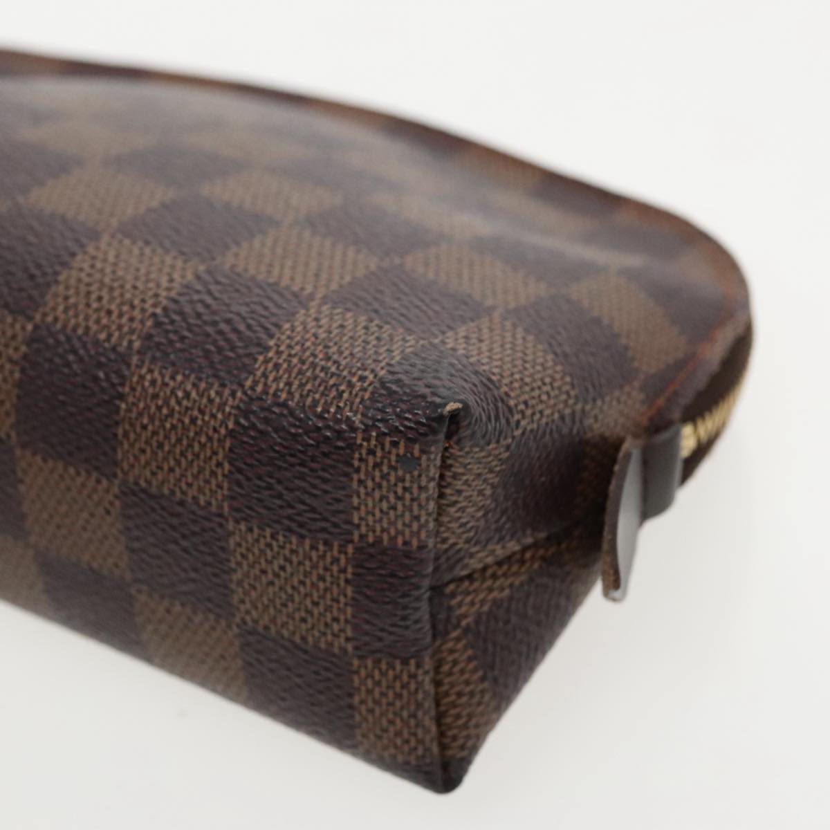 LOUIS VUITTON Damier Ebene Pochette Cosmetic PM Pouch N47516 LV Auth 96546