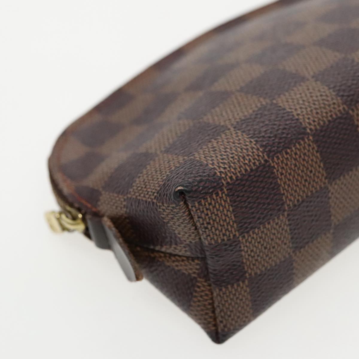 LOUIS VUITTON Damier Ebene Pochette Cosmetic PM Pouch N47516 LV Auth 96546