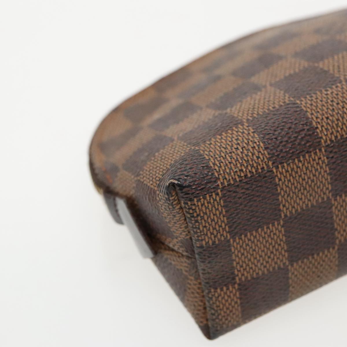 LOUIS VUITTON Damier Ebene Pochette Cosmetic PM Pouch N47516 LV Auth 96547