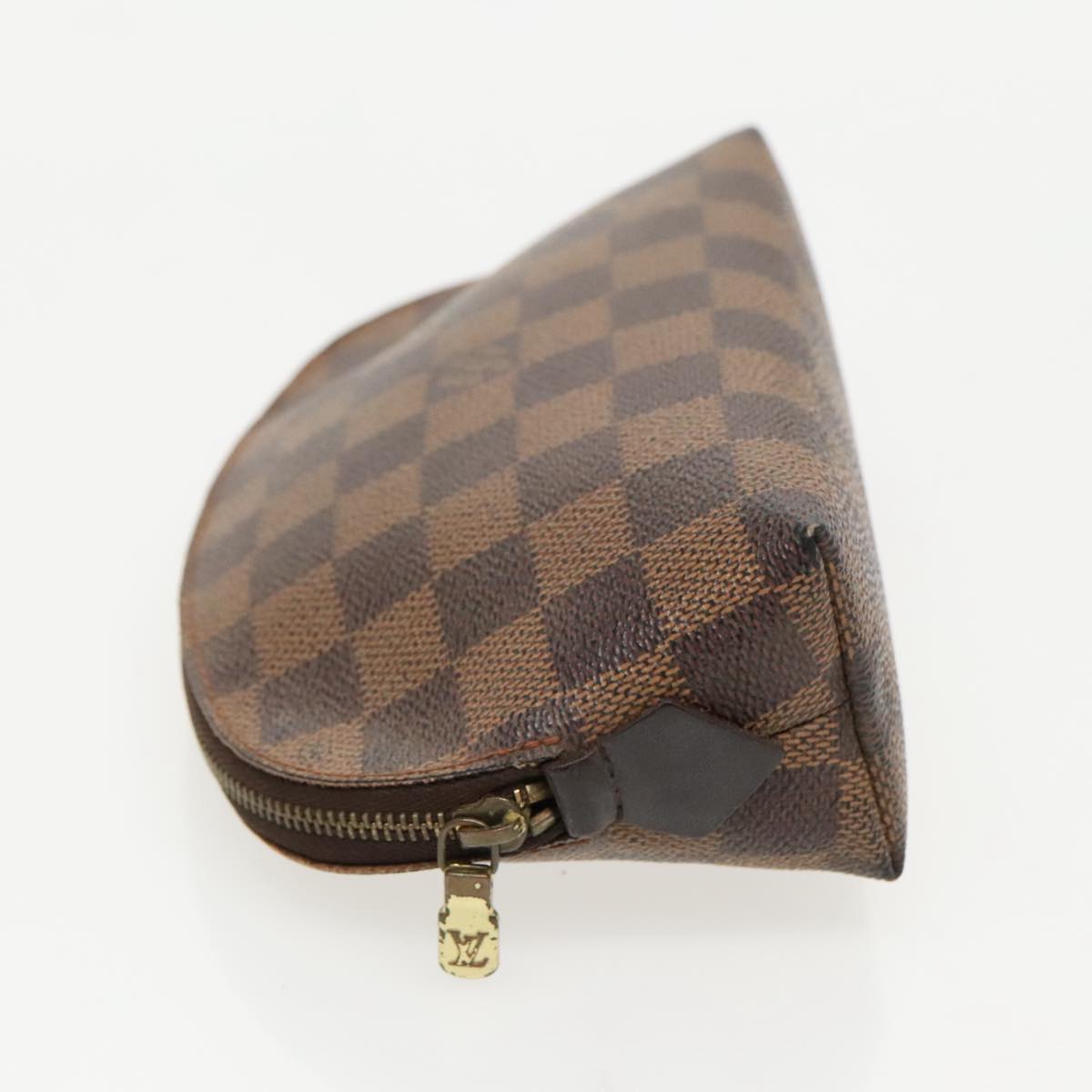 LOUIS VUITTON Damier Ebene Pochette Cosmetic PM Pouch N47516 LV Auth 96547