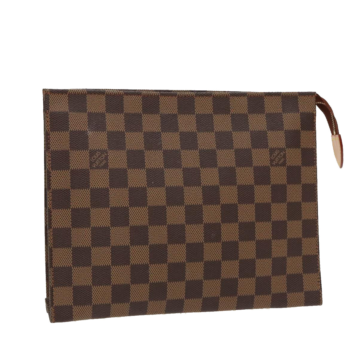 LOUIS VUITTON Damier Ebene Poche Toilette 26 Pouch N47543 LV Auth 96548