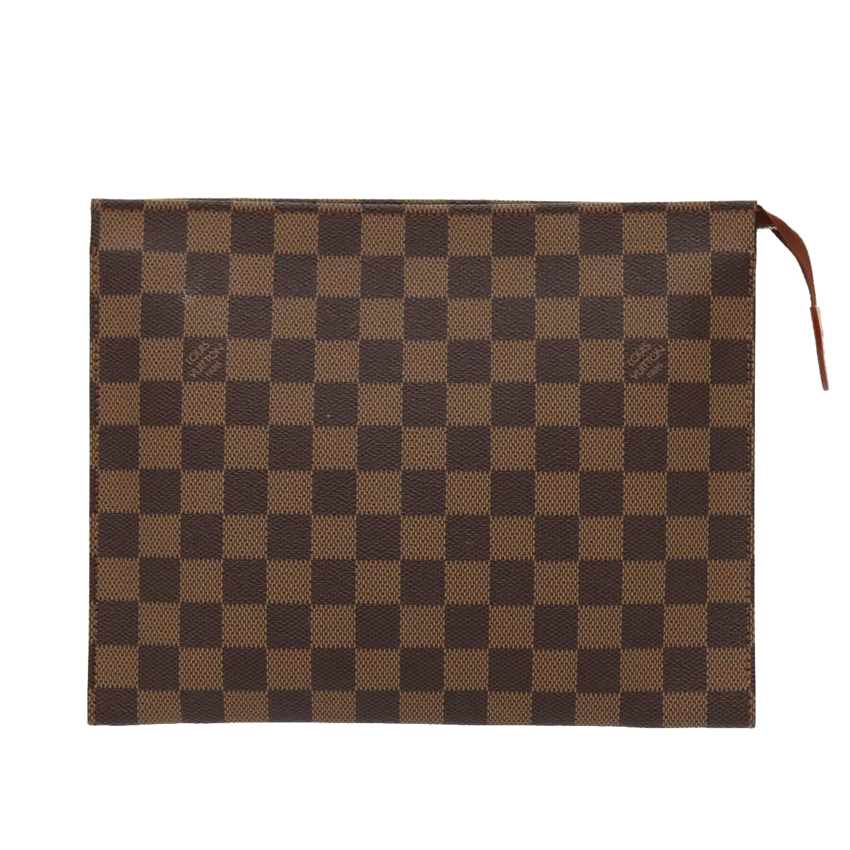 LOUIS VUITTON Damier Ebene Poche Toilette 26 Pouch N47543 LV Auth 96548