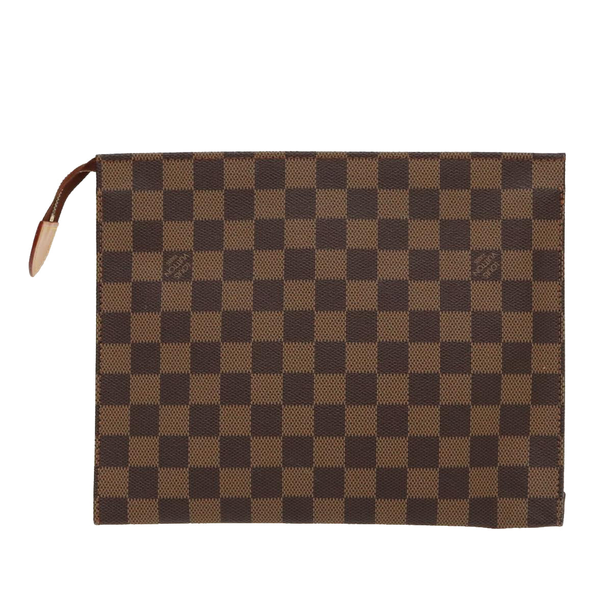 LOUIS VUITTON Damier Ebene Poche Toilette 26 Pouch N47543 LV Auth 96548