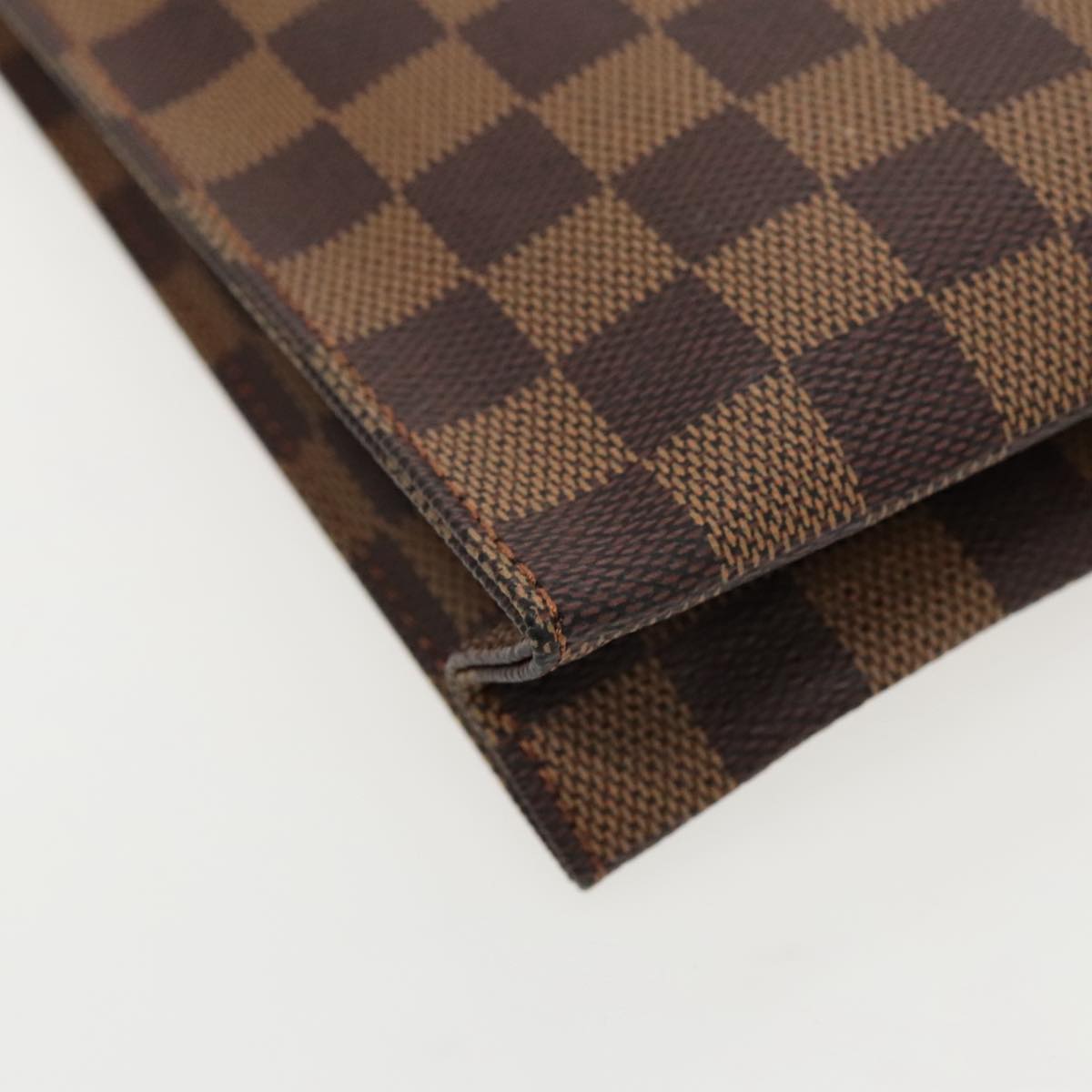 LOUIS VUITTON Damier Ebene Poche Toilette 26 Pouch N47543 LV Auth 96548