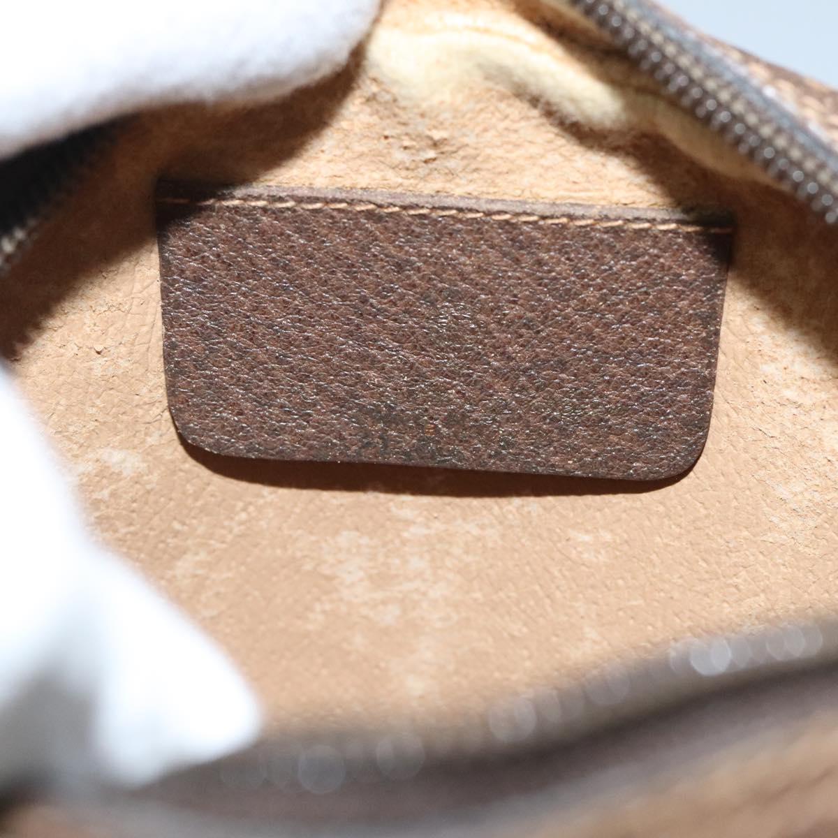 GUCCI GG Supreme Web Sherry Line Shoulder Bag PVC Beige 156 02 066 Auth 96584