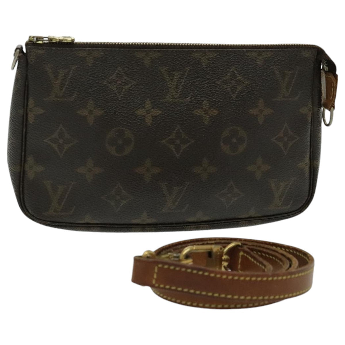 LOUIS VUITTON Monogram Pochette Accessoires Pouch M51980 LV Auth 96638