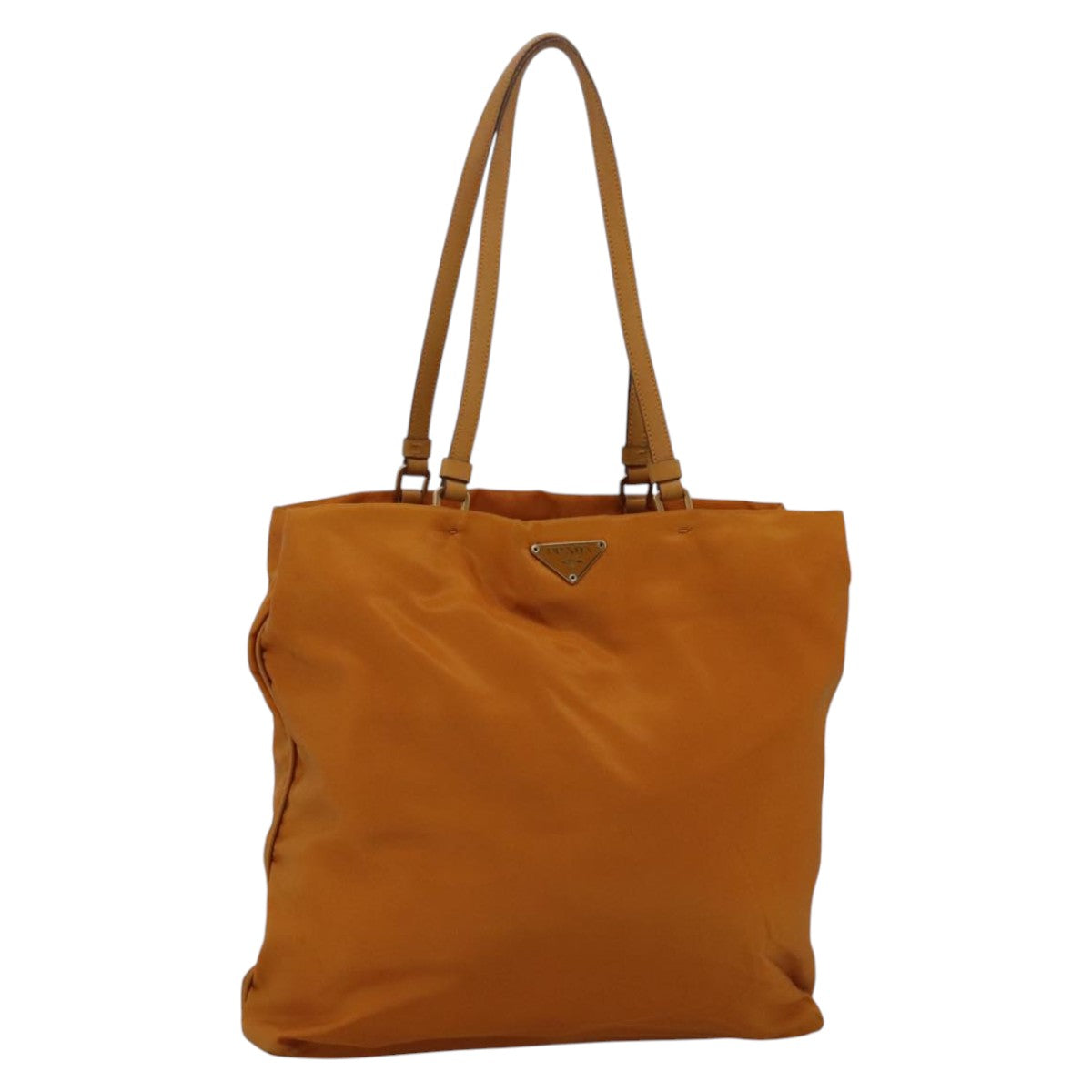 PRADA Shoulder Bag Nylon Orange Auth 96714