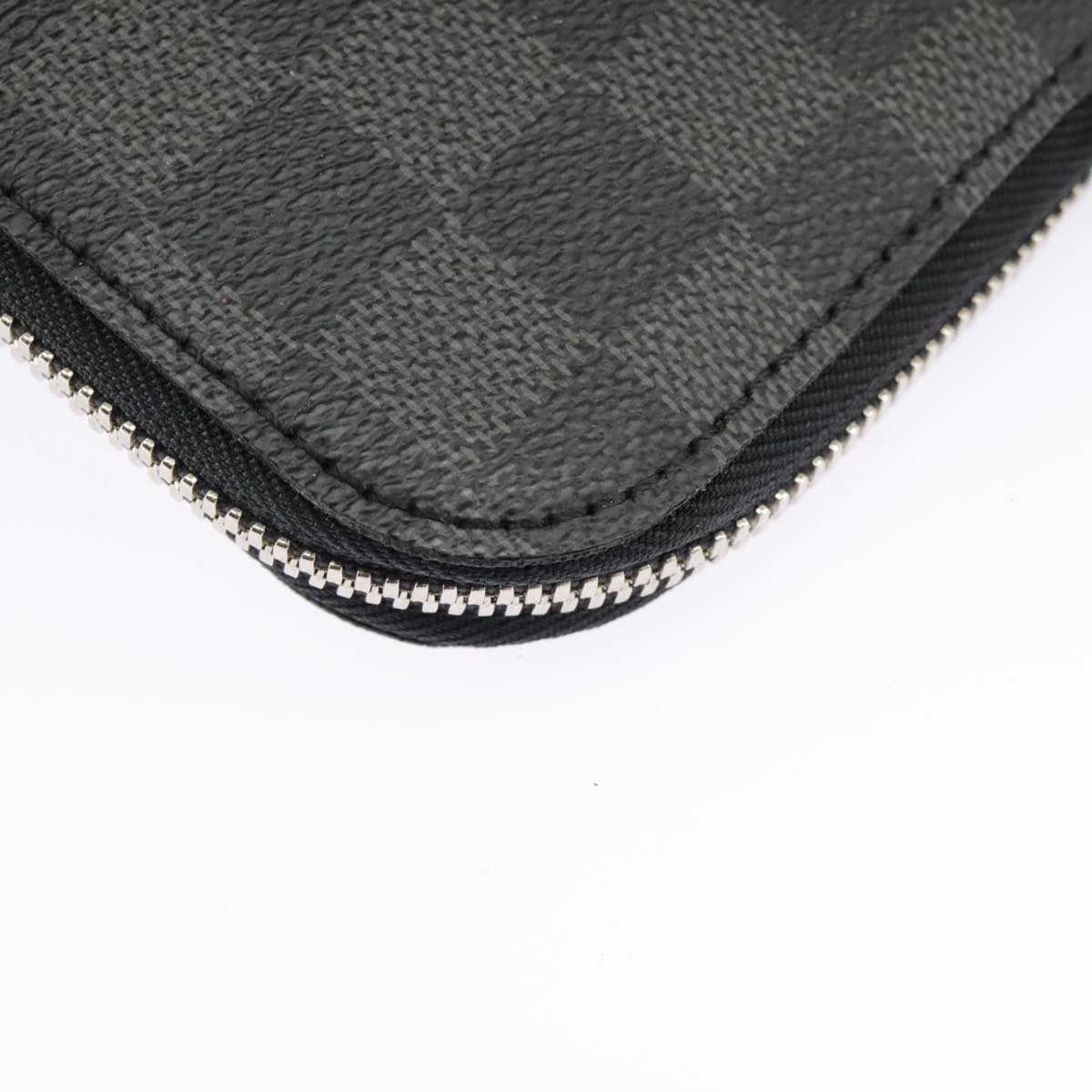 LOUIS VUITTON Damier Graphite Etui 5 Cravat Necktie Case N41136 LV Auth 96758V