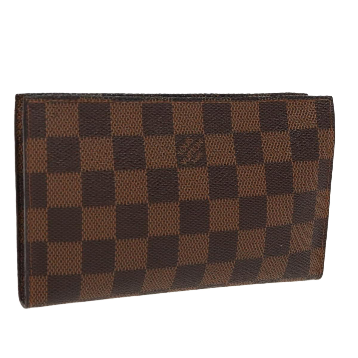 LOUIS VUITTON Damier Ebene Marais Pouch LV Auth 96869