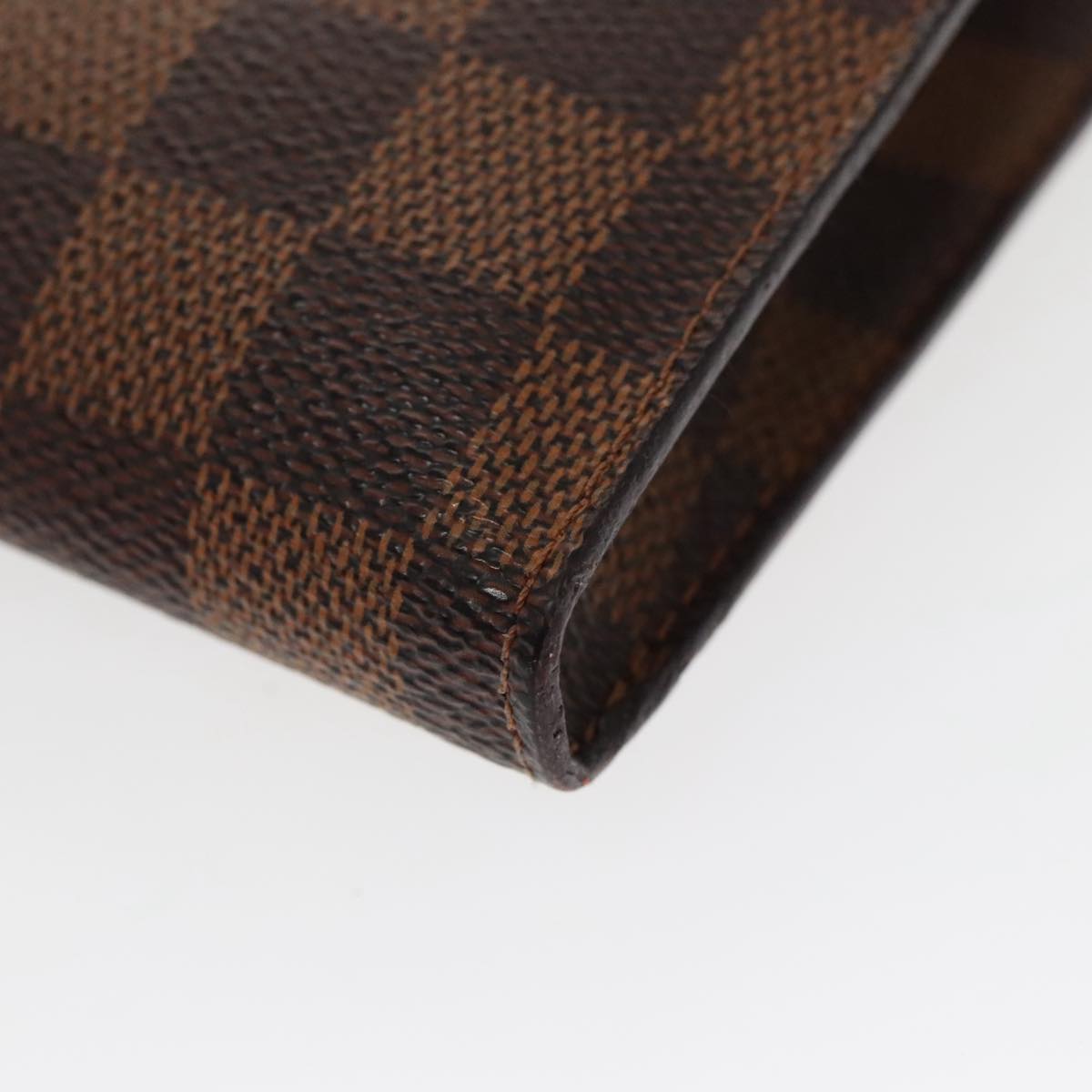 LOUIS VUITTON Damier Ebene Marais Pouch LV Auth 96869