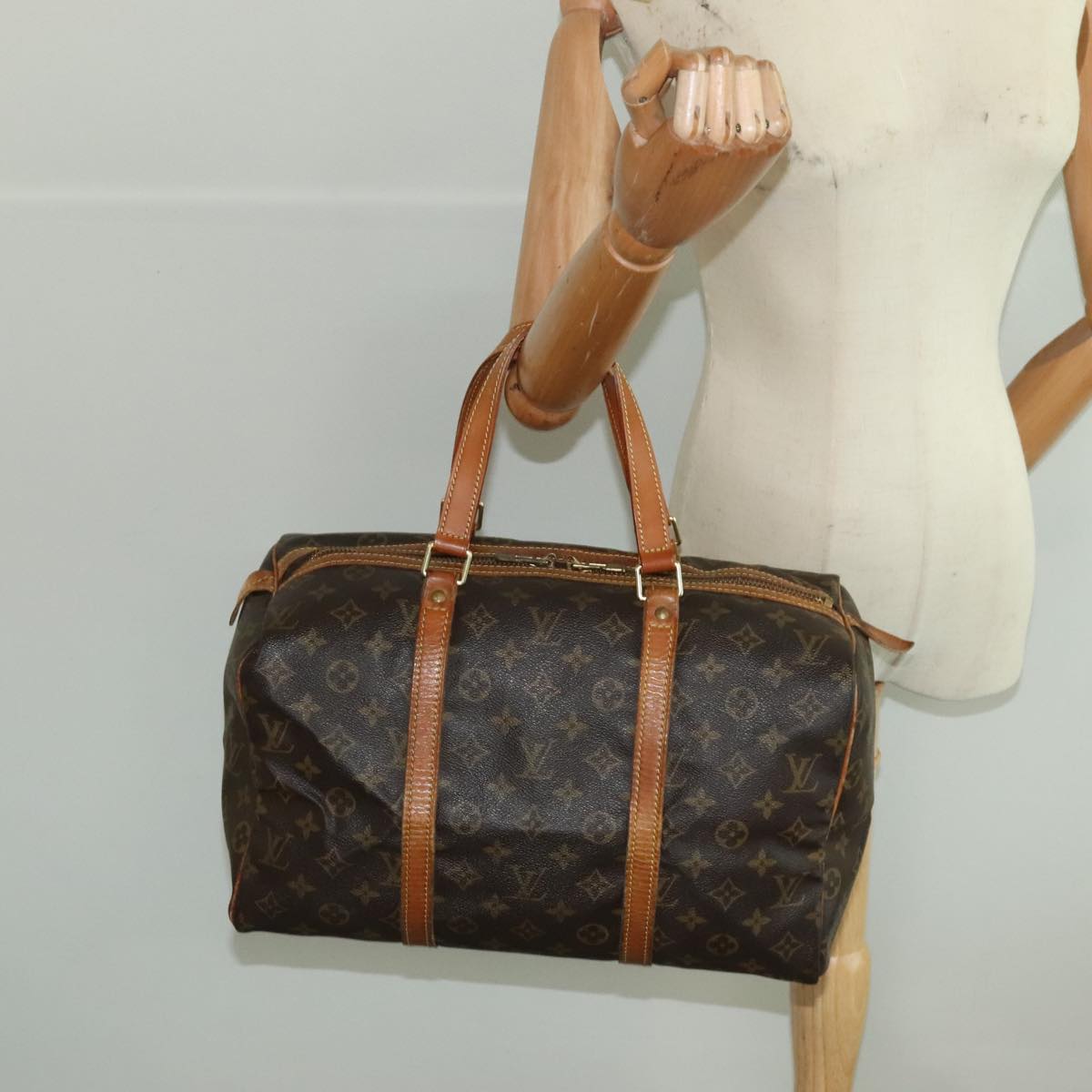 LOUIS VUITTON Monogram Sac Souple 35 Boston Bag M41626 LV Auth 96875