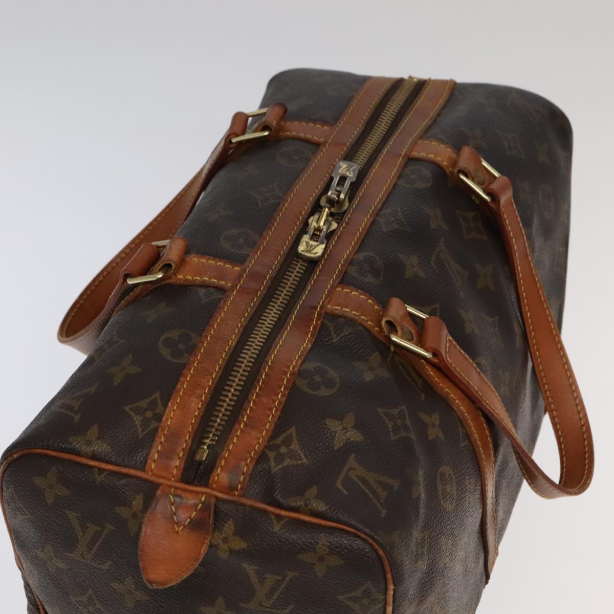 LOUIS VUITTON Monogram Sac Souple 35 Boston Bag M41626 LV Auth 96875