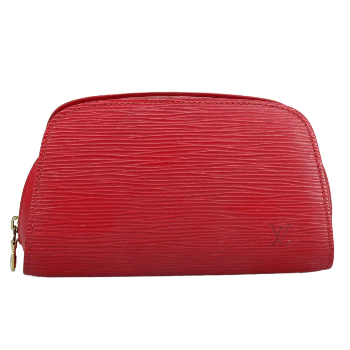 LOUIS VUITTON Epi Dauphine PM Pouch Castilian Red M48447 LV Auth 96892