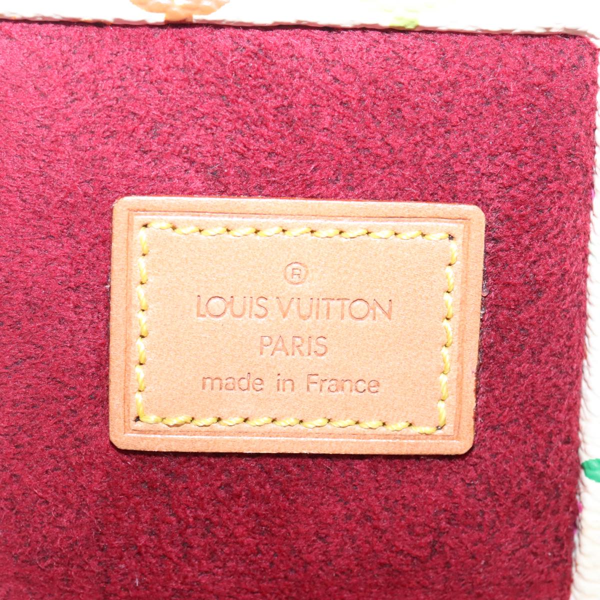 LOUIS VUITTON Monogram Multicolor Jewelry Box White LV Auth 96899A