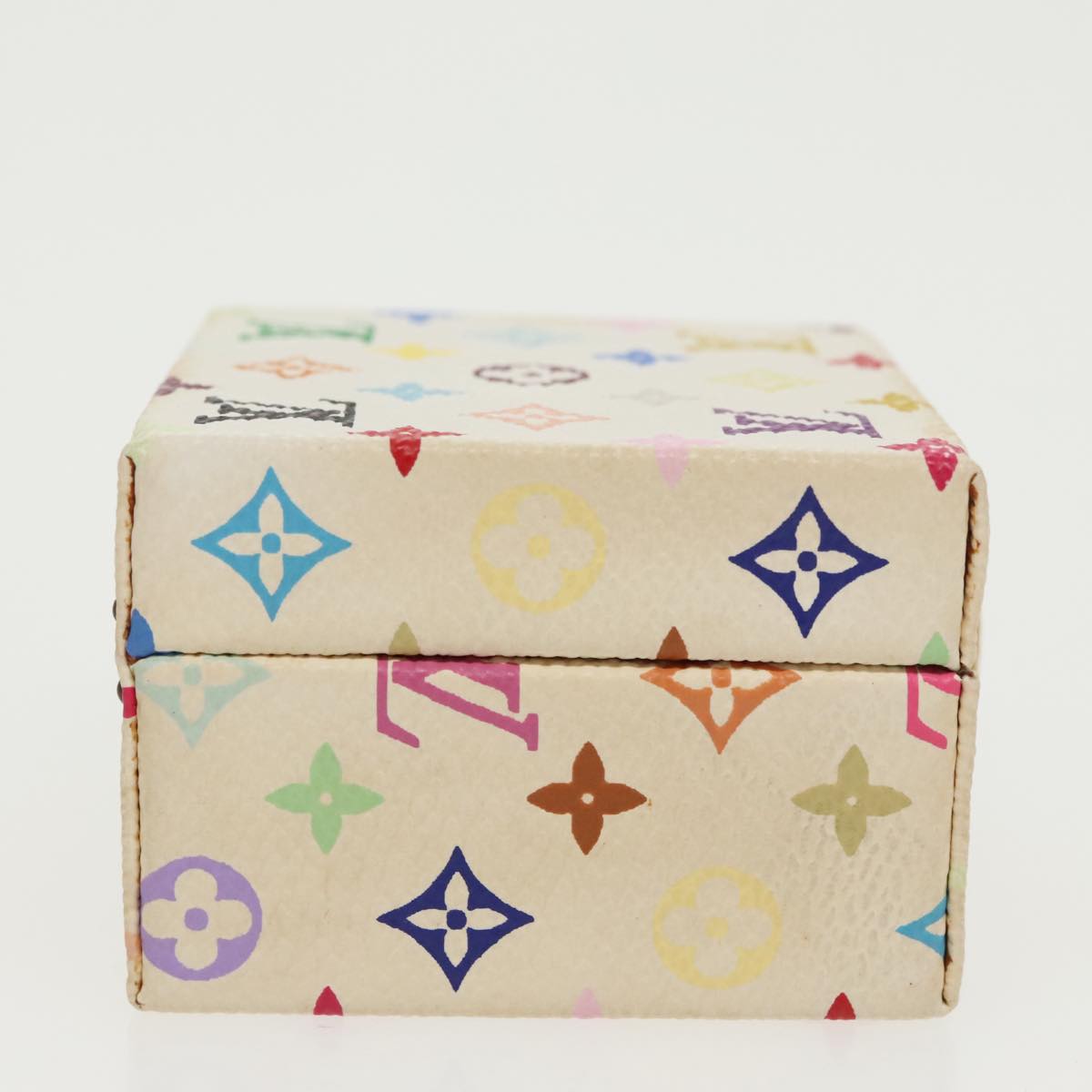 LOUIS VUITTON Monogram Multicolor Jewelry Box White LV Auth 96899A
