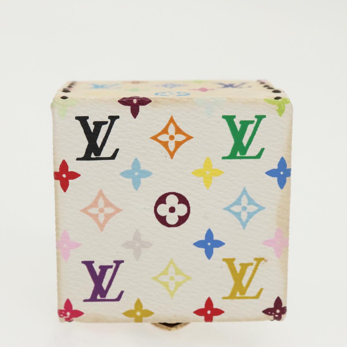 LOUIS VUITTON Monogram Multicolor Jewelry Box White LV Auth 96899SV