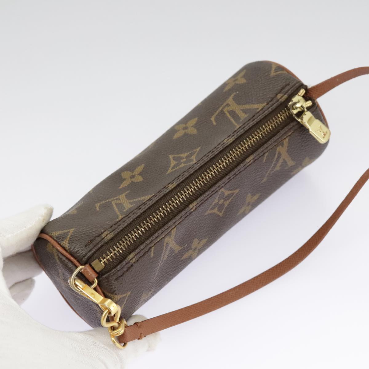 LOUIS VUITTON Monogram Papillon Pouch LV Auth 96905