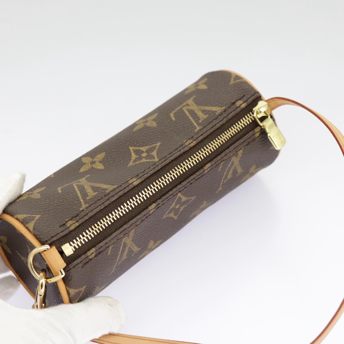 LOUIS VUITTON Monogram Papillon Pouch LV Auth 96912