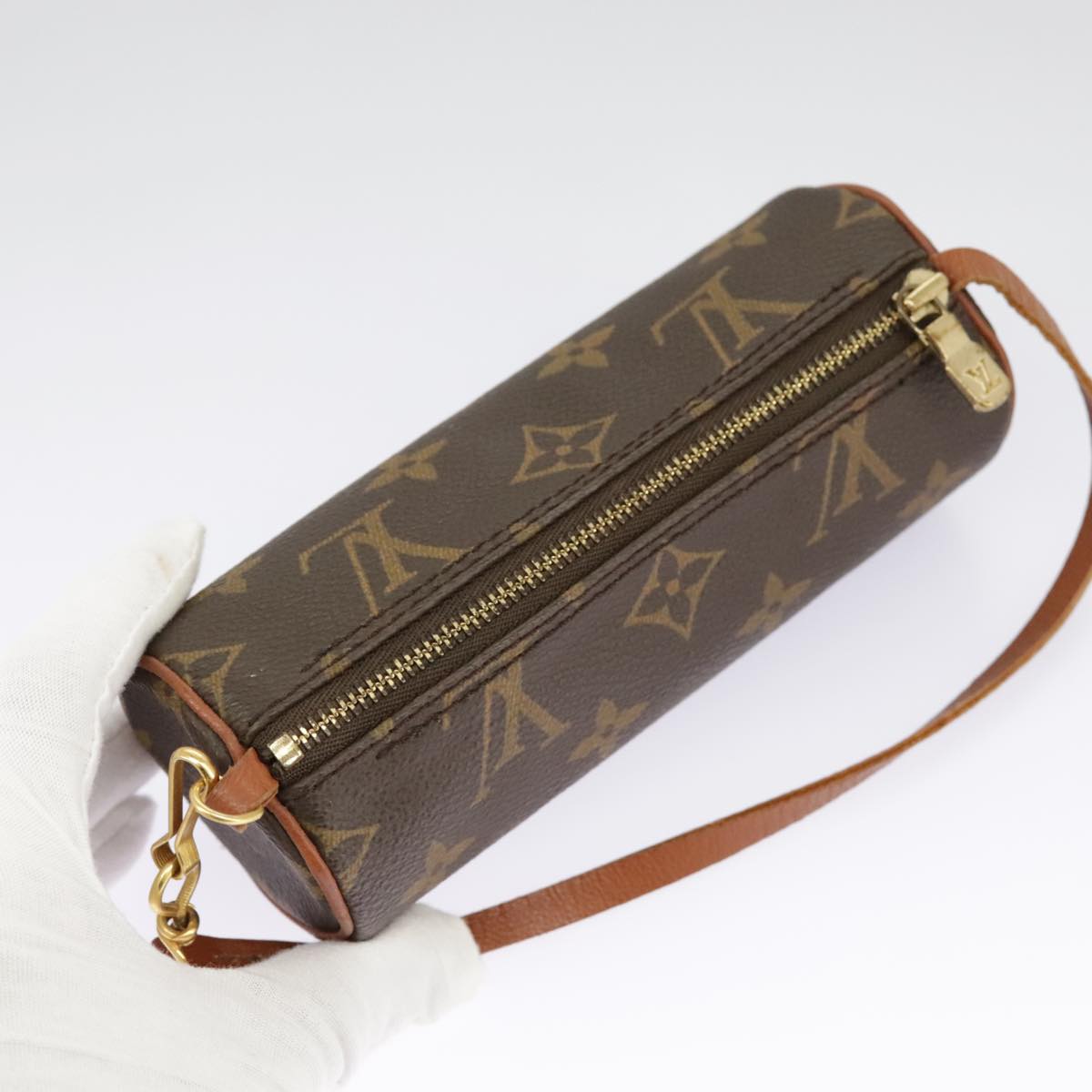 LOUIS VUITTON Monogram Papillon Pouch LV Auth 96927