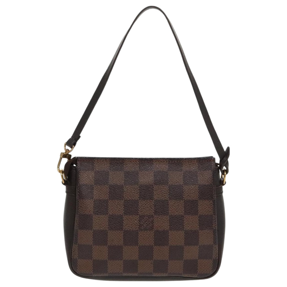 LOUIS VUITTON Damier Ebene Trousse Makeup Pouch N51982 LV Auth 96932