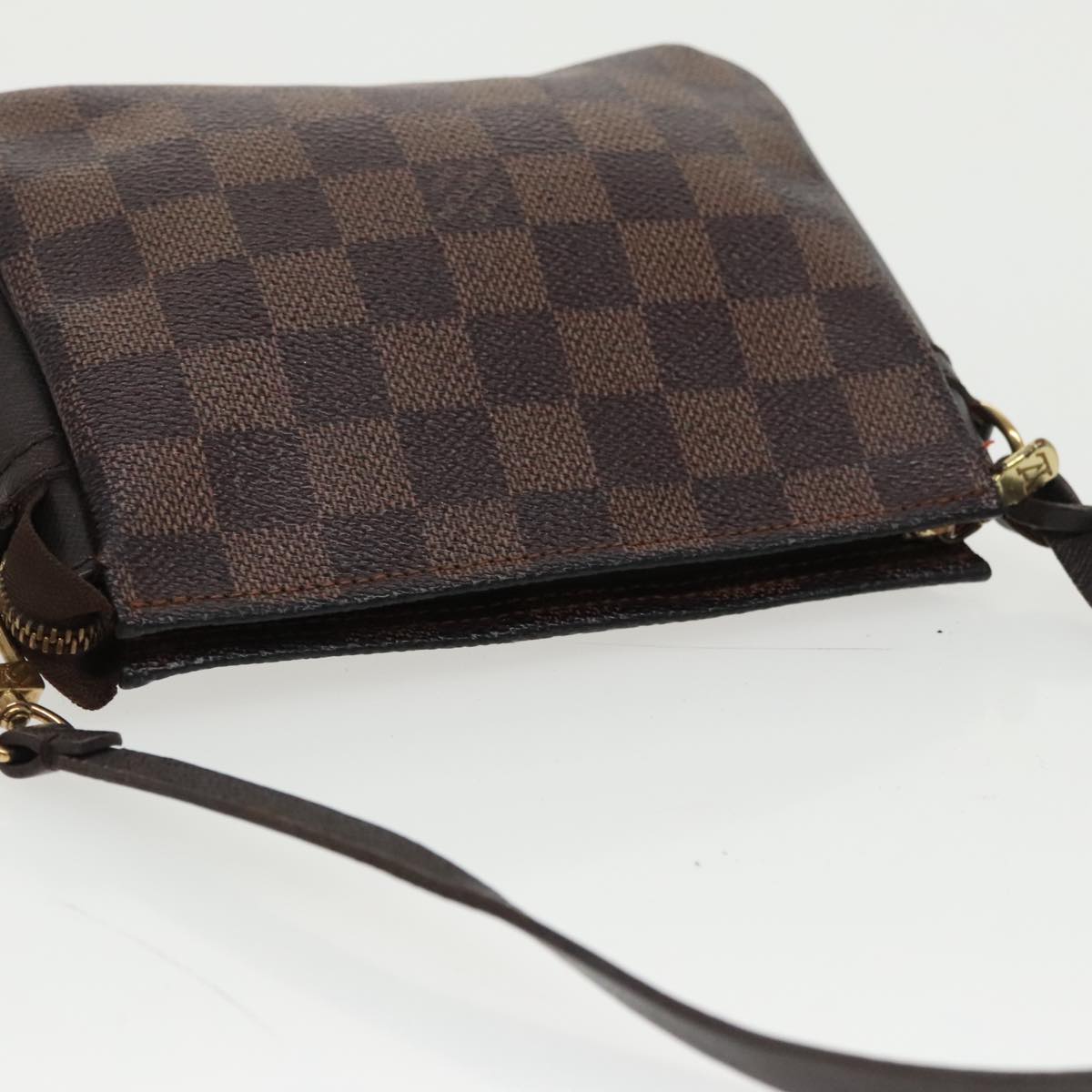 LOUIS VUITTON Damier Ebene Trousse Makeup Pouch N51982 LV Auth 96932