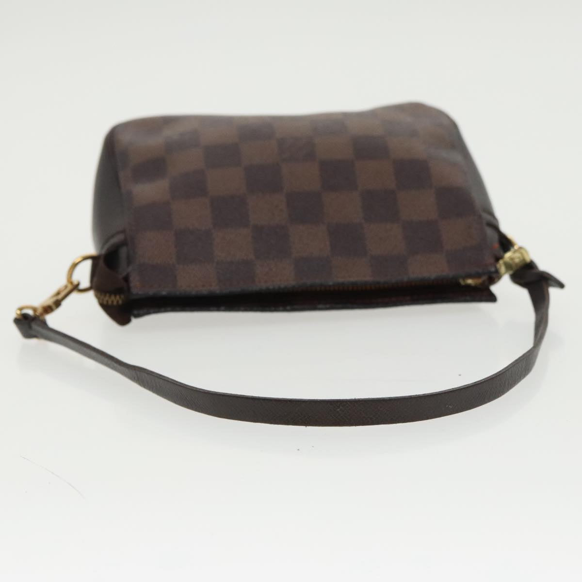 LOUIS VUITTON Damier Ebene Trousse Makeup Pouch N51982 LV Auth 96932