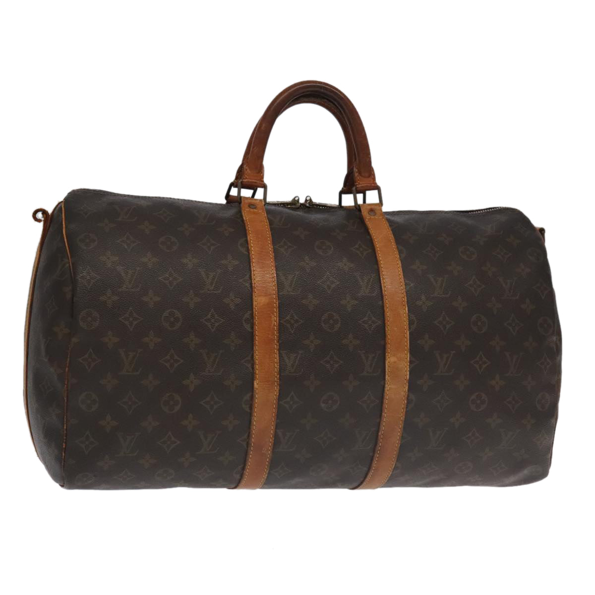 LOUIS VUITTON Monogram Keepall Bandouliere 50 Boston Bag M41416 LV Auth 96963