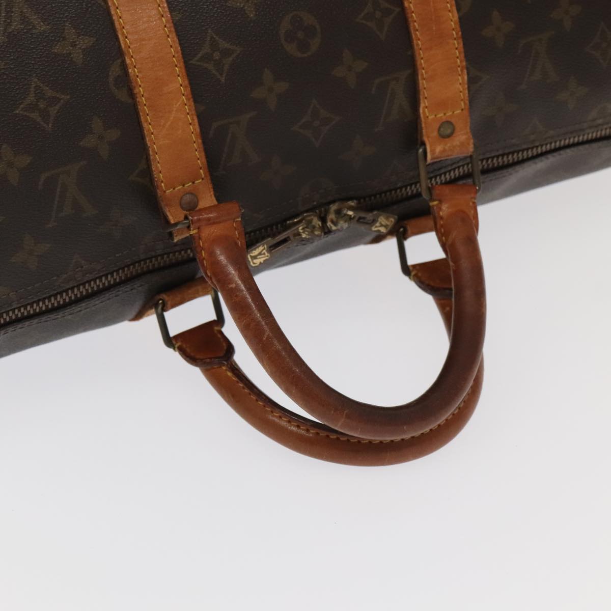 LOUIS VUITTON Monogram Keepall Bandouliere 50 Boston Bag M41416 LV Auth 96963