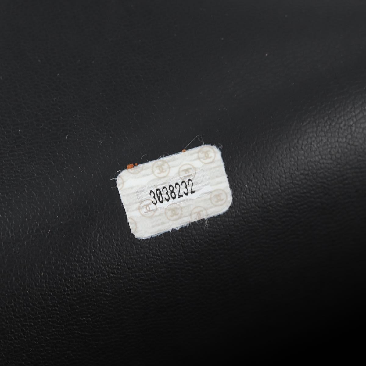 CHANEL Chain Tote Bag Patent leather Black Gold CC Auth 97057