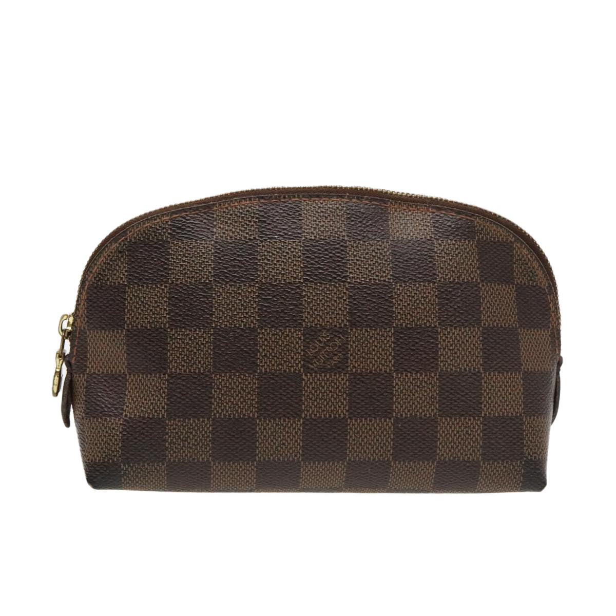 LOUIS VUITTON Damier Ebene Pochette Cosmetic PM Pouch N47516 LV Auth 97080