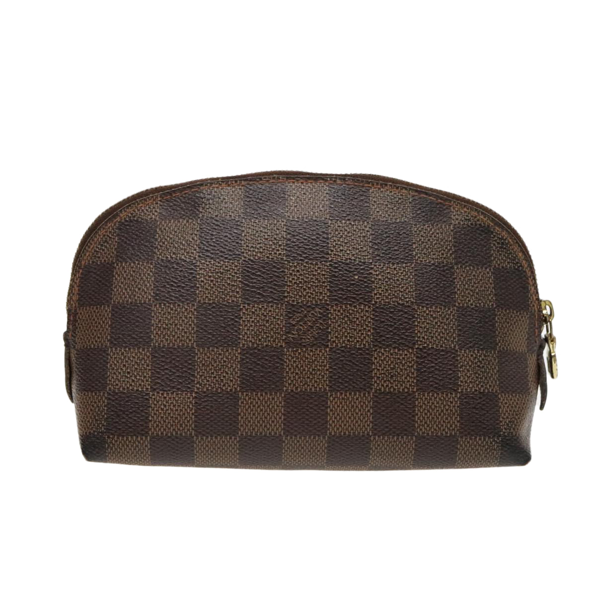 LOUIS VUITTON Damier Ebene Pochette Cosmetic PM Pouch N47516 LV Auth 97080