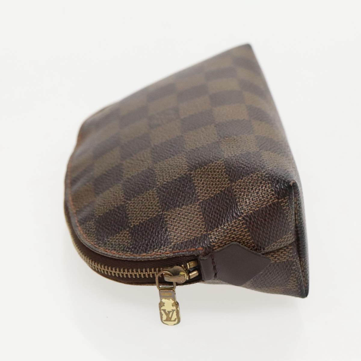 LOUIS VUITTON Damier Ebene Pochette Cosmetic PM Pouch N47516 LV Auth 97080