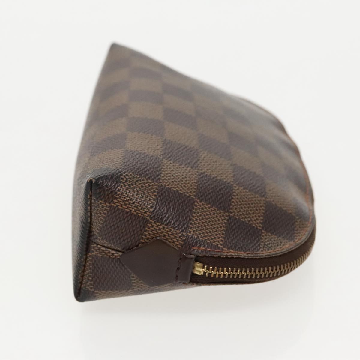 LOUIS VUITTON Damier Ebene Pochette Cosmetic PM Pouch N47516 LV Auth 97080