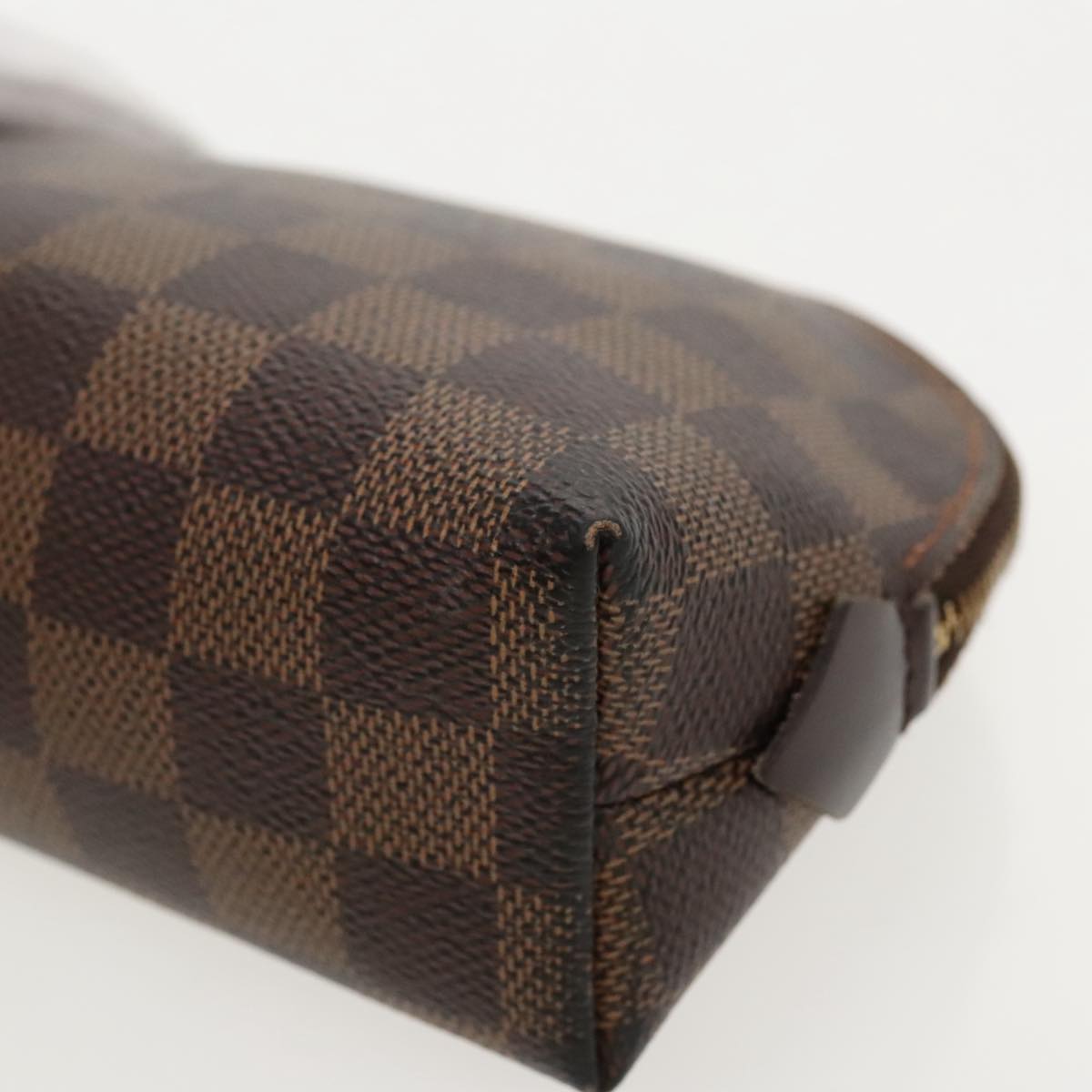 LOUIS VUITTON Damier Ebene Pochette Cosmetic PM Pouch N47516 LV Auth 97080