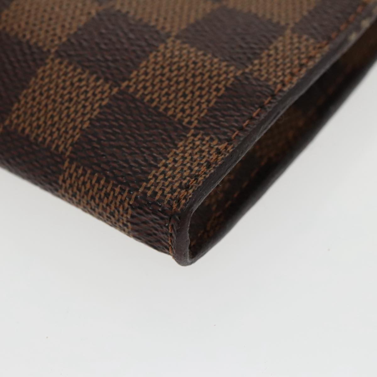 LOUIS VUITTON Damier Ebene Marais Pouch LV Auth 97183